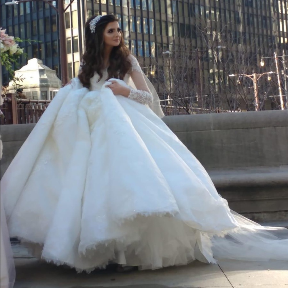 Autumn Silk Bridal Wedding Dress - Picture 8 of 8